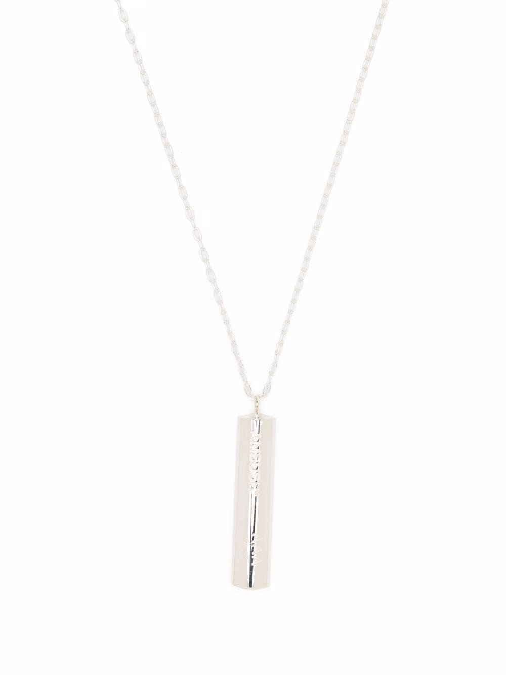 Collana argento con pendente con logo inciso BMOB085F21SIL001 7200 AMBUSH