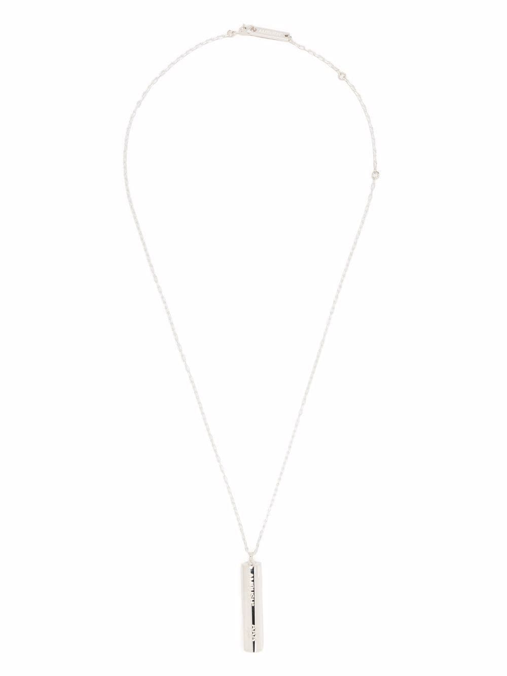 Collana argento con pendente con logo inciso BMOB085F21SIL001 7200 AMBUSH
