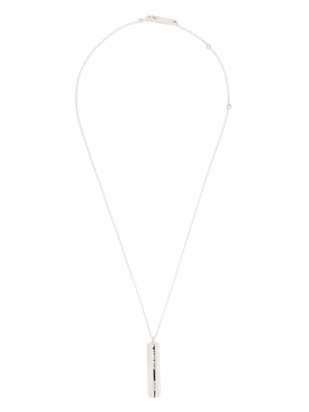 Collana argento con pendente con logo inciso BMOB085F21SIL001 7200 AMBUSH