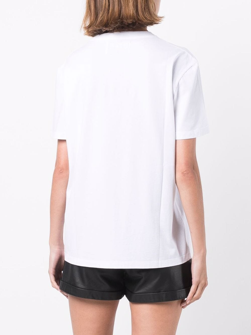 White cotton logo print T-shirt GWP00880 10364 GOLDEN GOOSE