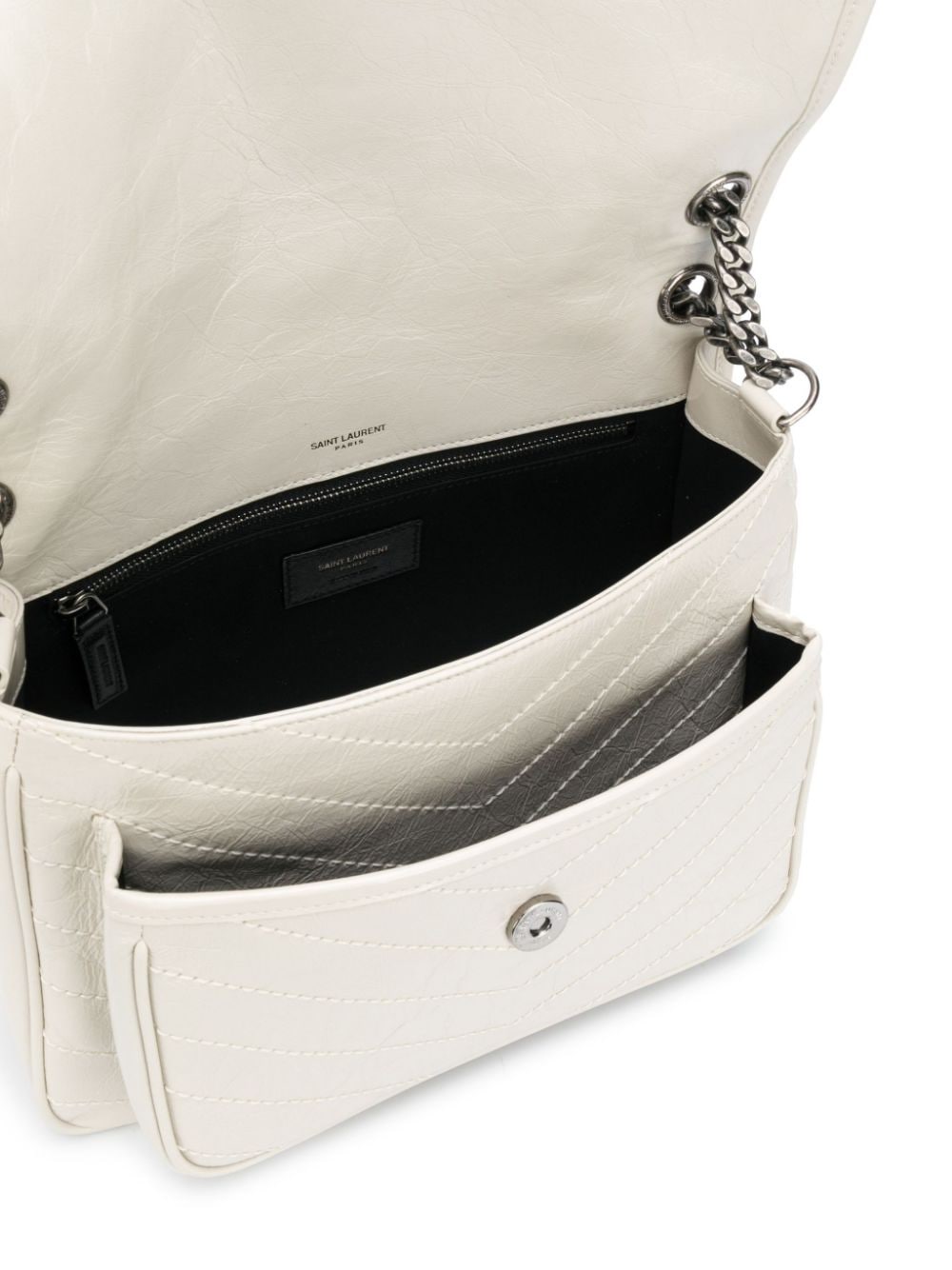 Neutral leather medium Niki shoulder bag