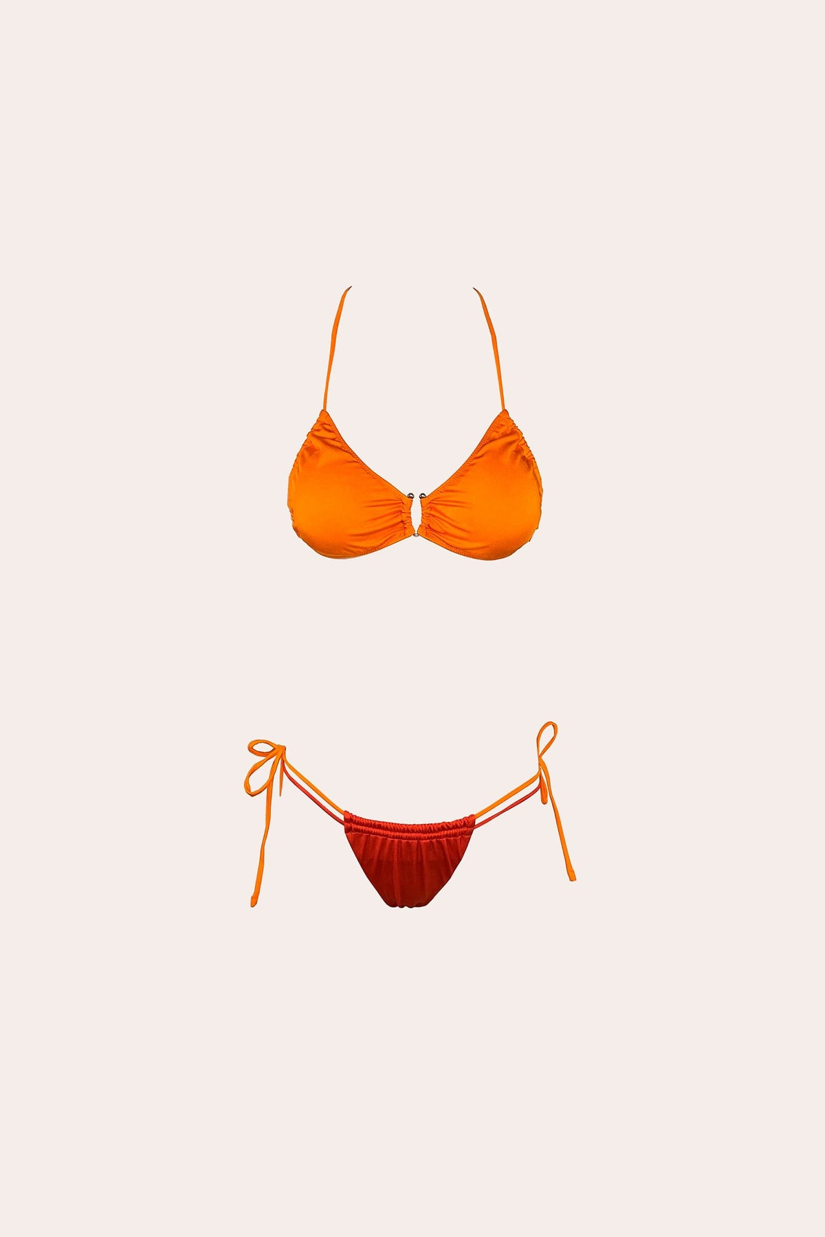 Metallic detail bikini with adjustable ties 185401 01192 ANIYE BY