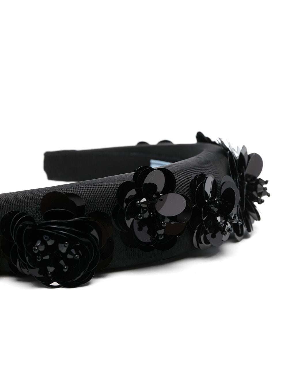 Re-nylon headband with 3D flowers 1IH019 11WPF0002 PRADA