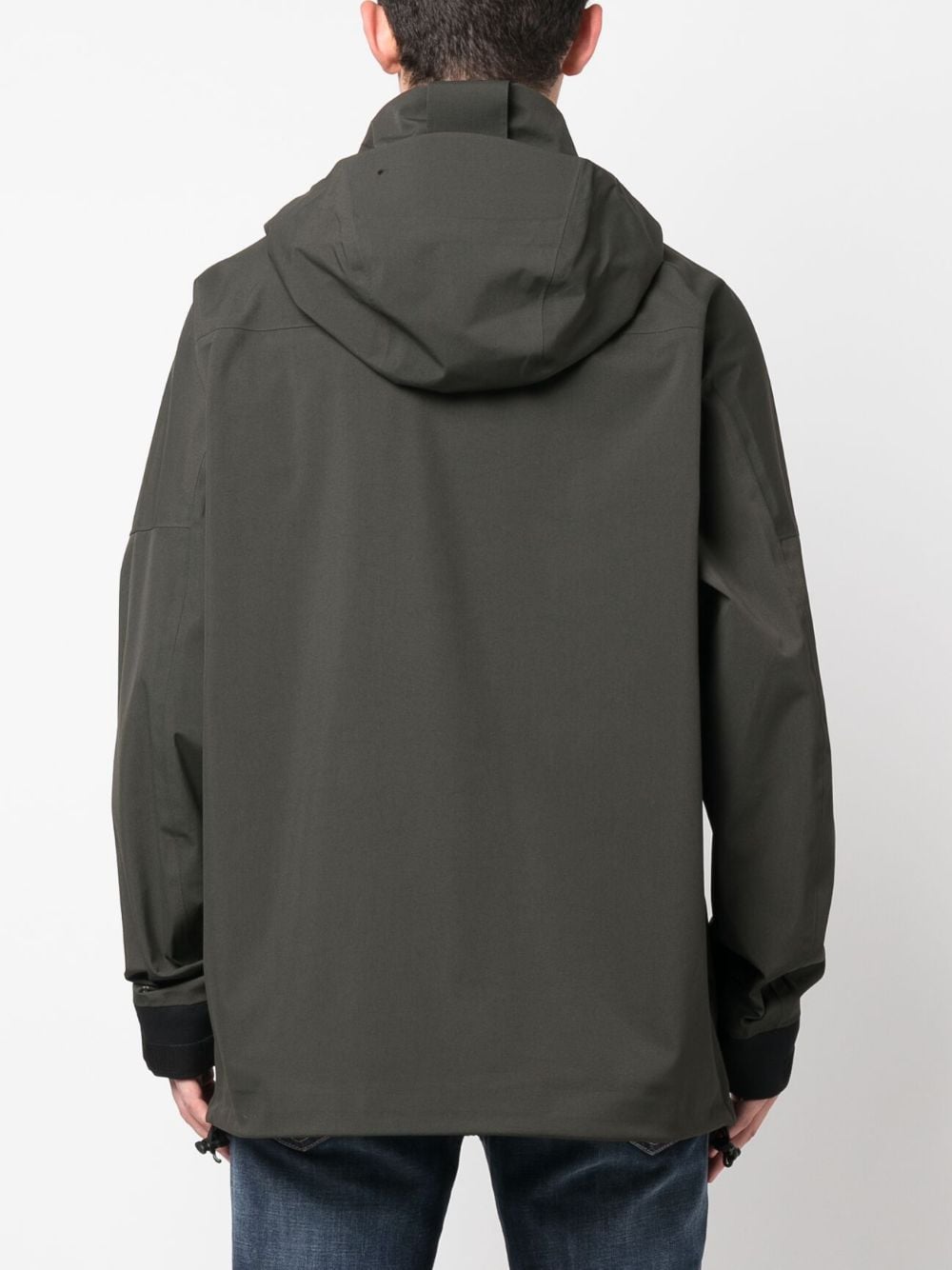 Zip-up padded hooded jacket