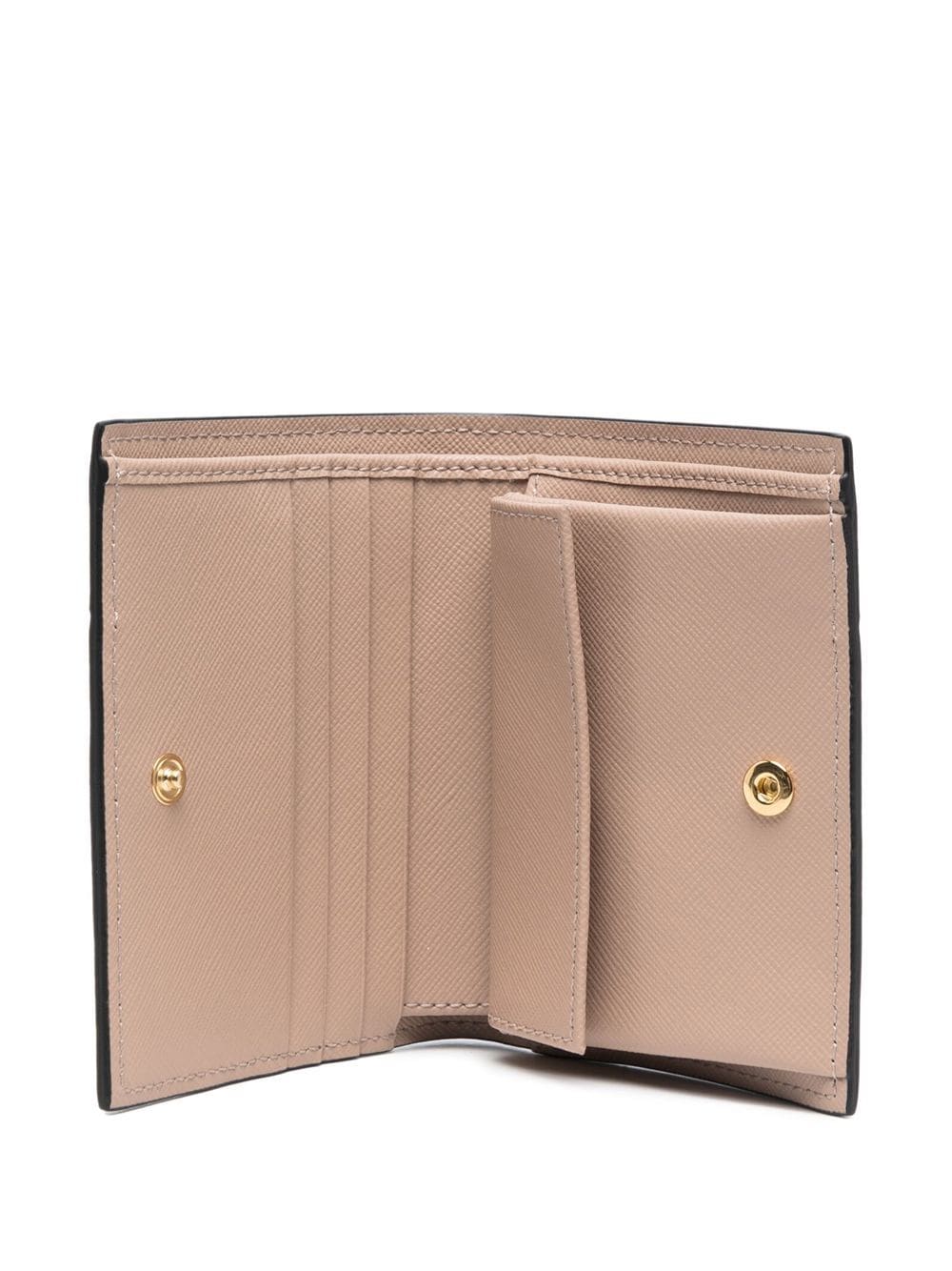 Colour-block leather wallet