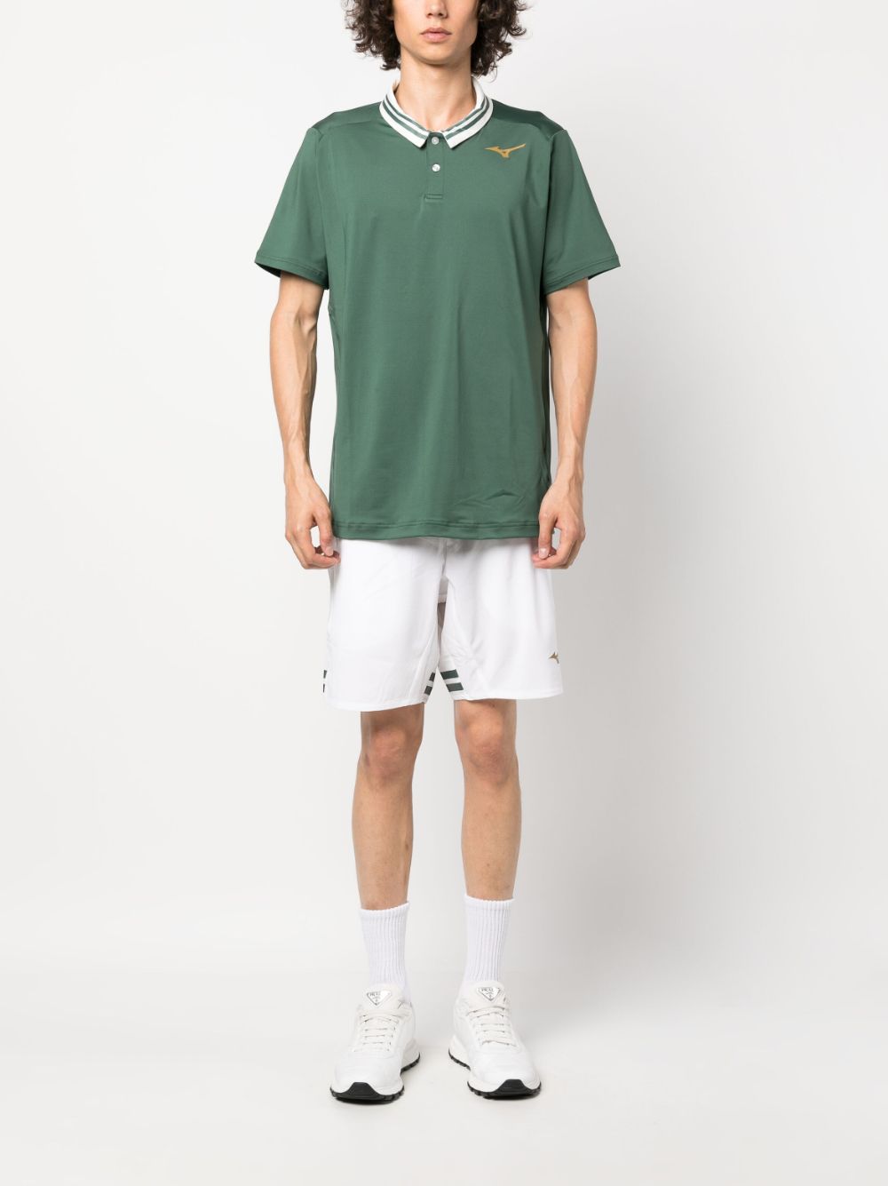 Logo-print elasticated track shorts 62GBA00201 WHITE MIZUNO