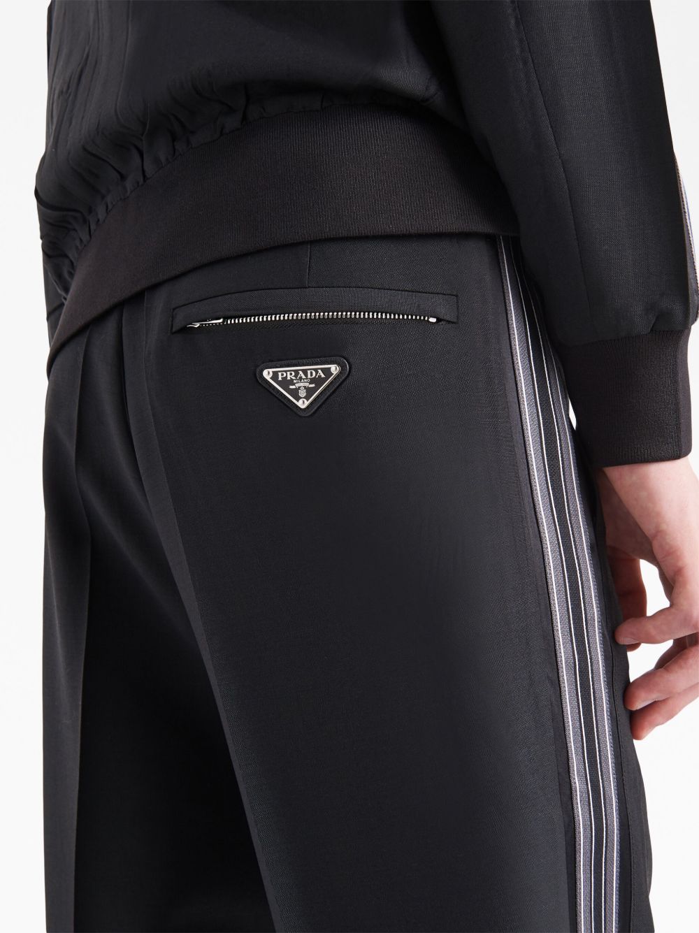 Tailored Trousers With Contrasting Side Stripes SPH261 G54 S 231F0002 PRADA
