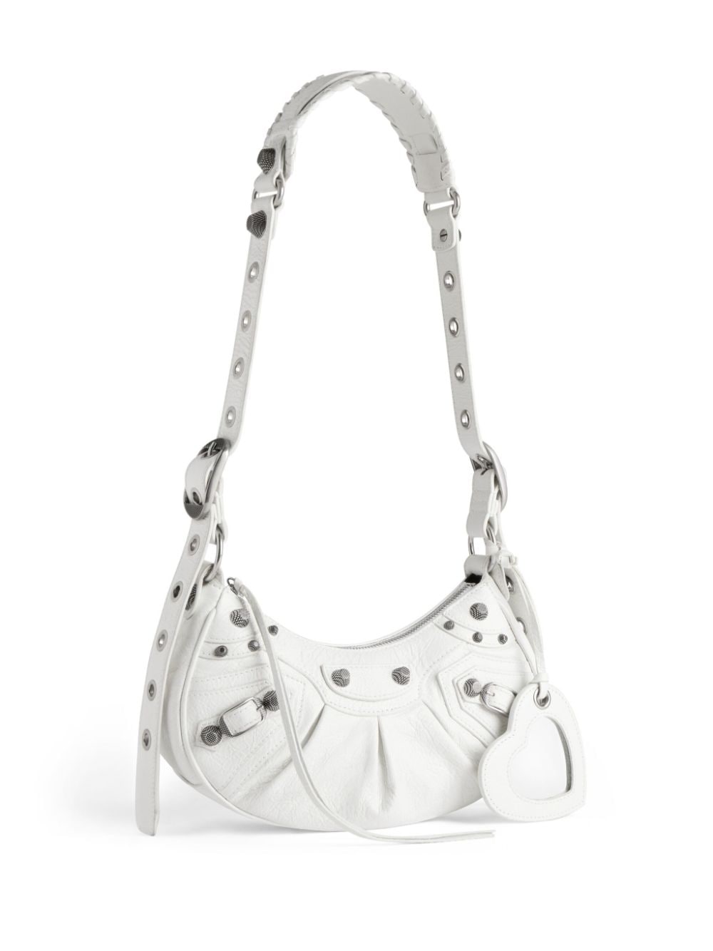 Borsa a tracolla XS Le Cagole in pelle bianco ottico