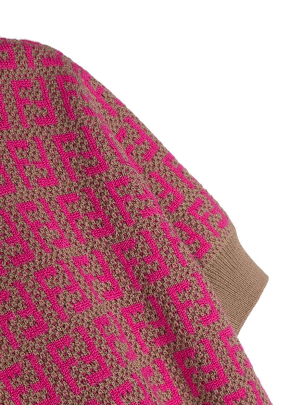 Monogram-pattern short-sleeve jumper