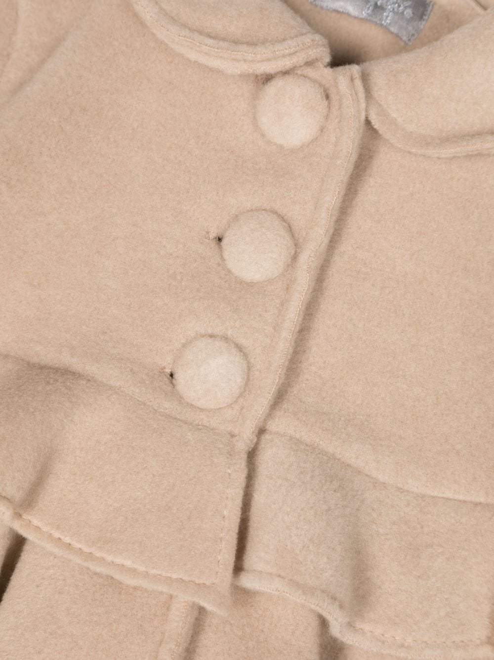 Peplum buttoned fleece coat
