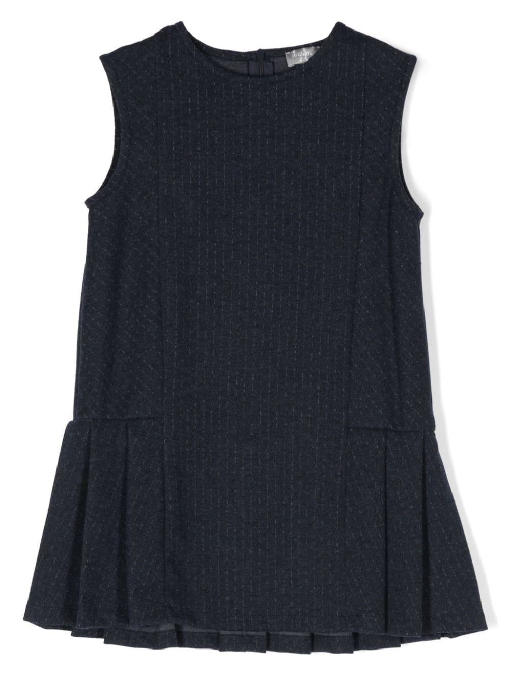 Pleated-skirt sleeveless dress