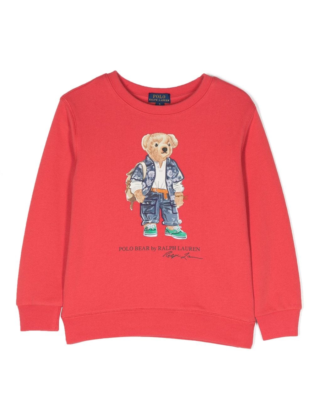 Polo Bear-print long-sleeved sweatshirt