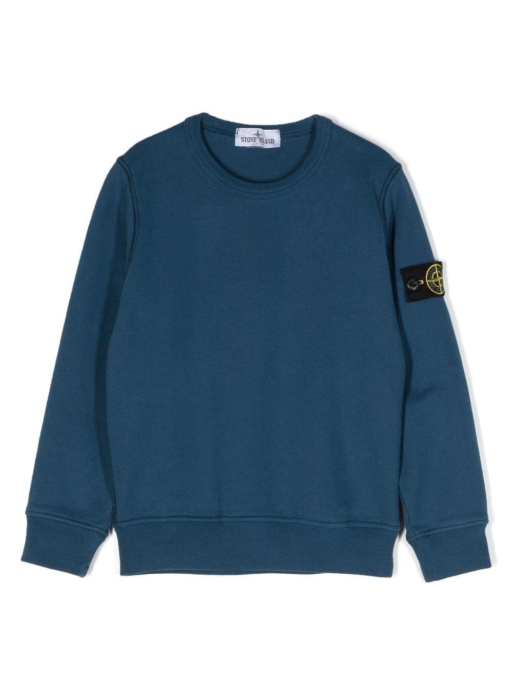 Blue  Compass-badge cotton sweatshirt