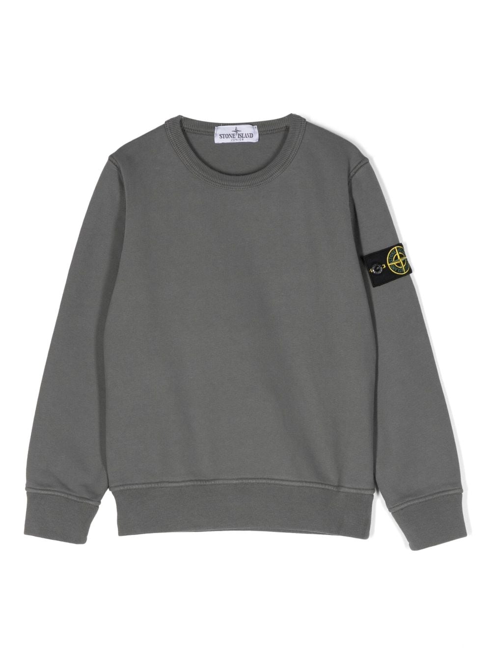 Grey Compass-badge cotton sweatshirt <BR/>