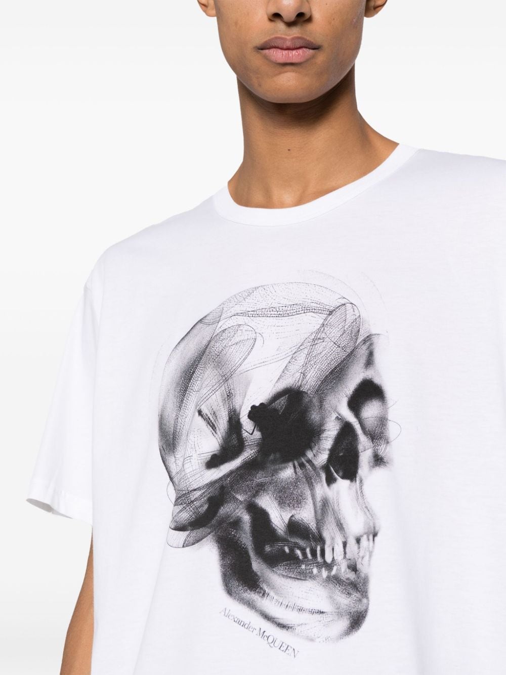 Skull-print cotton T-shirt<BR/><BR/><BR/>