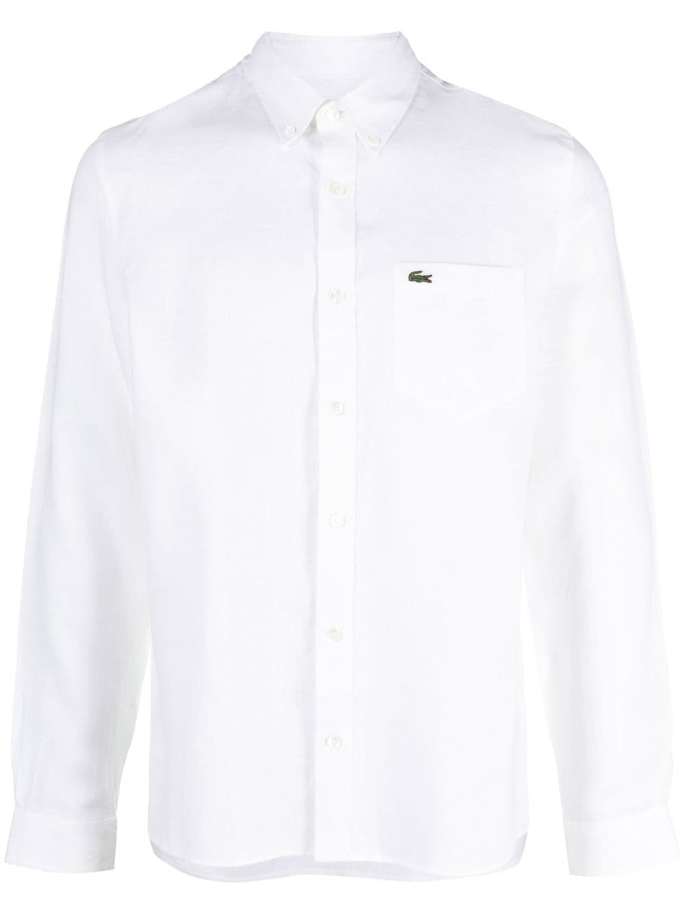 Logo-embroidered button-down shirt<BR/><BR/>