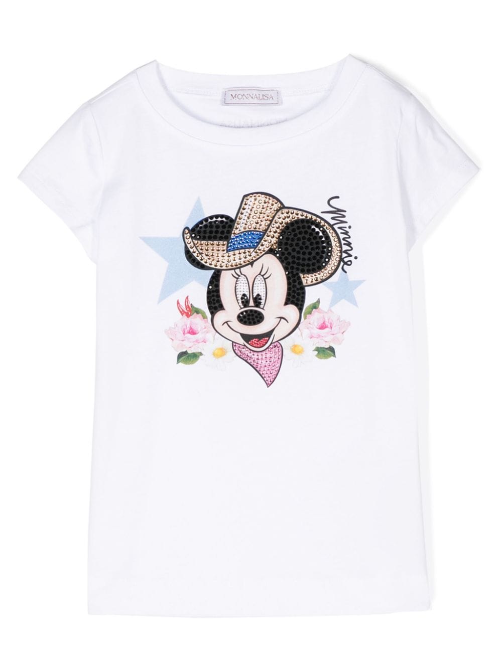 Minnie crystal-embellished cotton T-shirt<BR/><BR/><BR/>