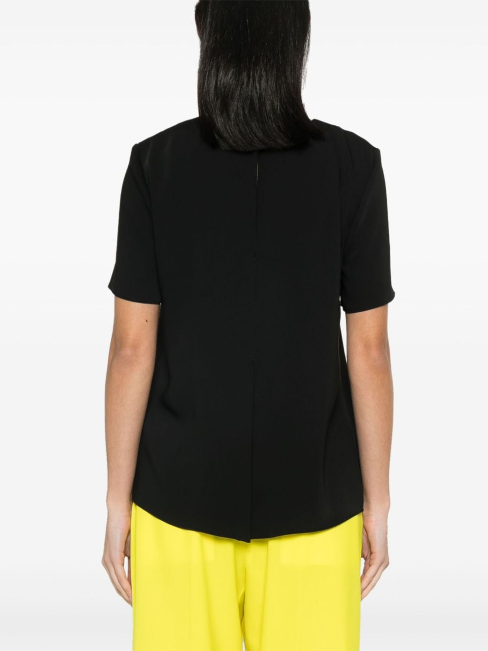 Blusa in cady a maniche corte