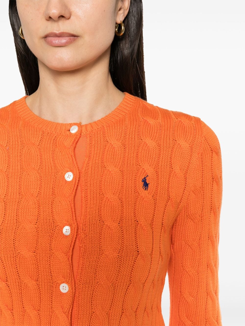 Embroidered Polo-Pony knitted cardigan