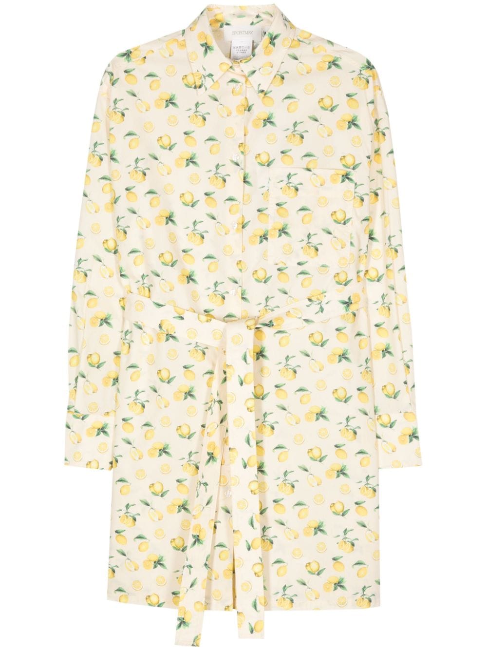 Lemon-print mini dress