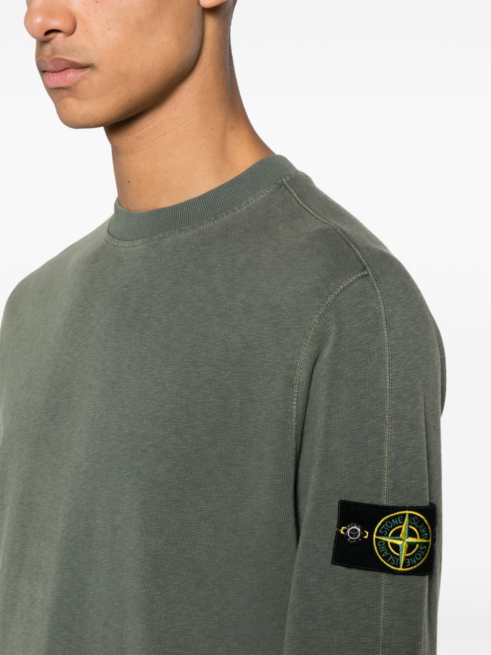 Musk Compass-badge cotton sweatshirt<BR/><BR/><BR/>