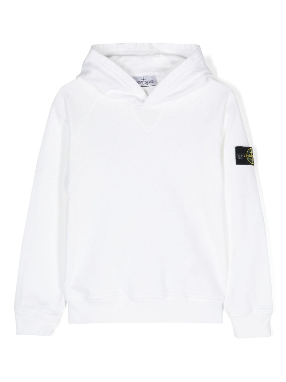 Compass-badge cotton hoodie<BR/><BR/><BR/>