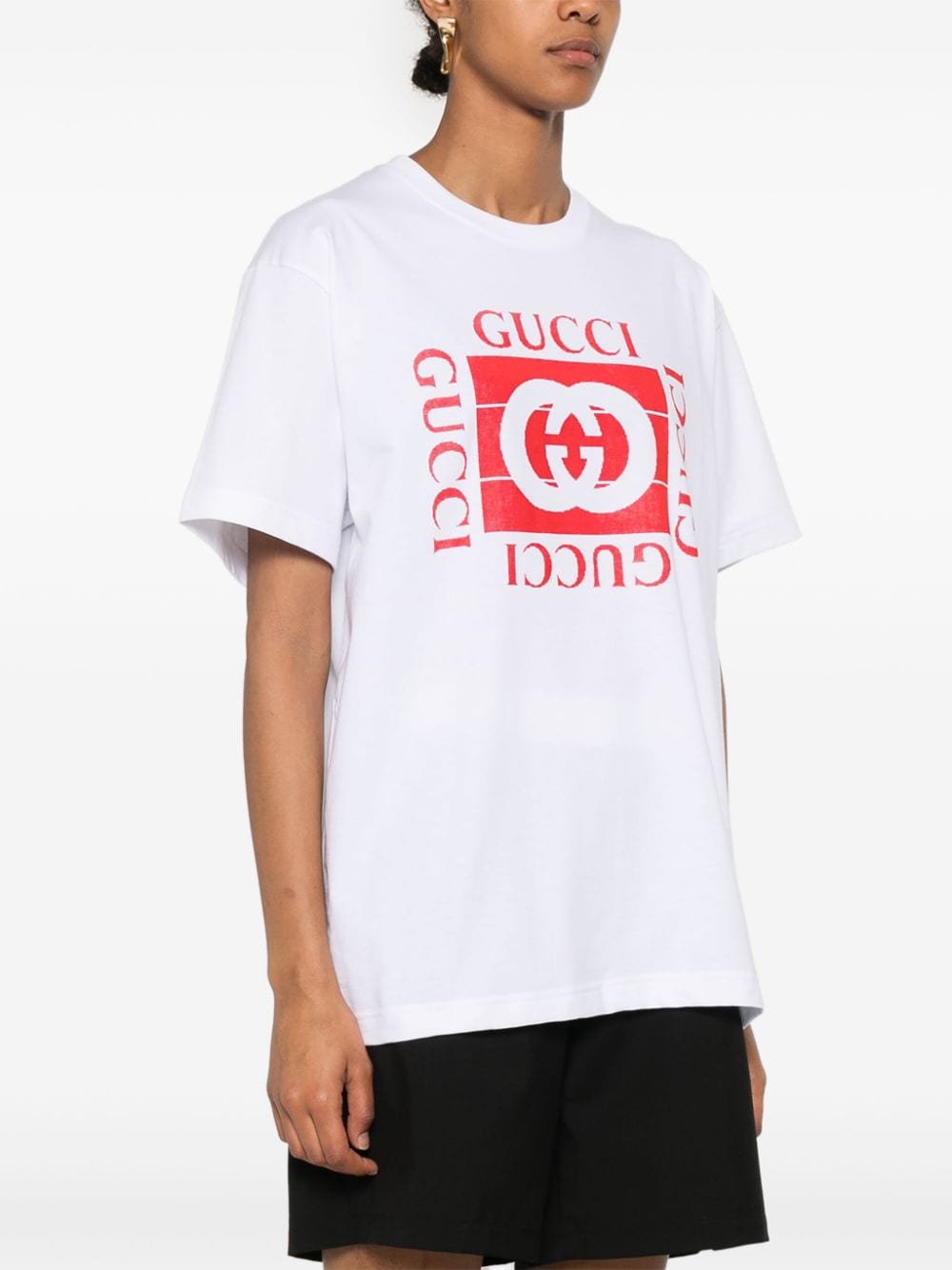 Printed cotton T-shirt<BR/><BR/><BR/> 788093 XJGS59280 GUCCI