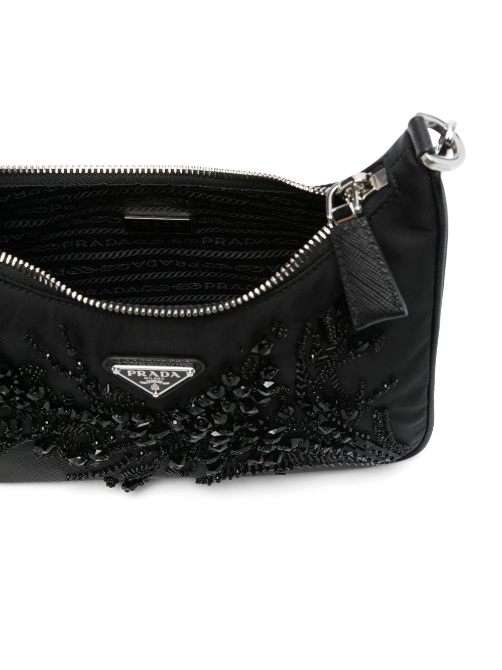 re-edition crystal-embellished shoulder bag 1BC204 2C4QF0002 PRADA