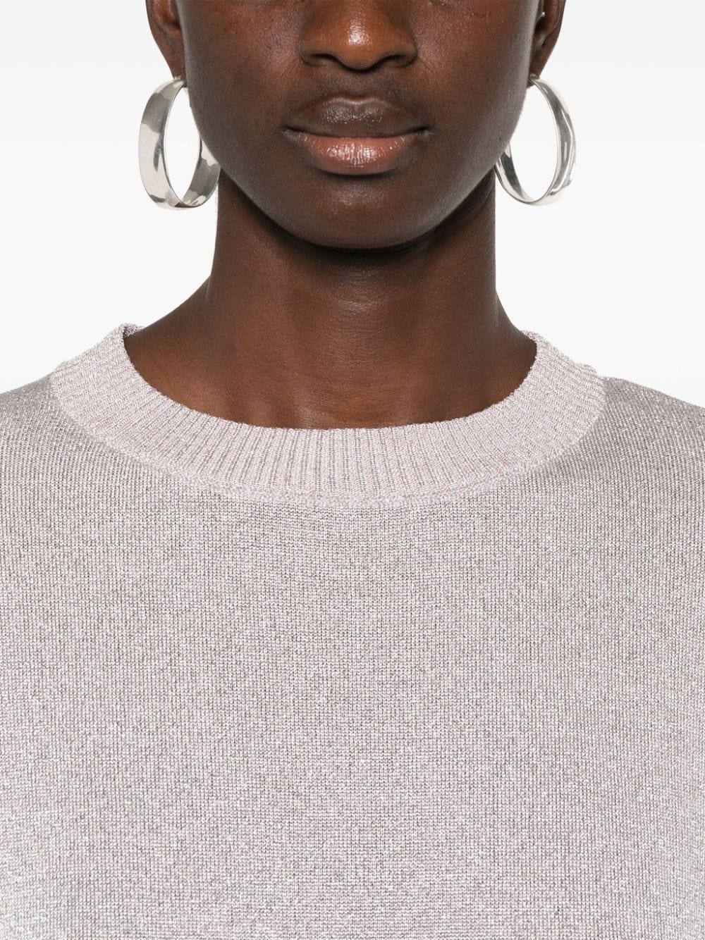 Metallic knit jumper<BR/><BR/><BR/> DS24WN0Q BK039JS30DF MISSONI