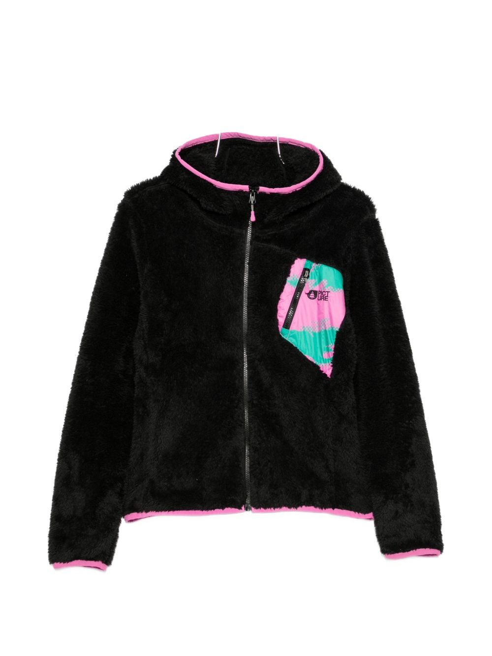 fleece zip-up hoodie SWT0190 BLACK PICTURE
