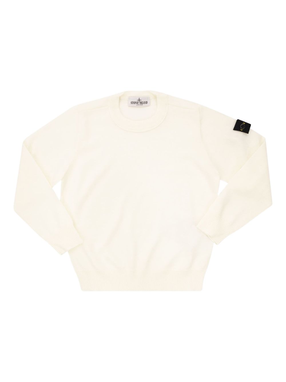 Compass-badge crew-neck sweater K2S165100009 S0C04V0099 STONE ISLAND KIDS