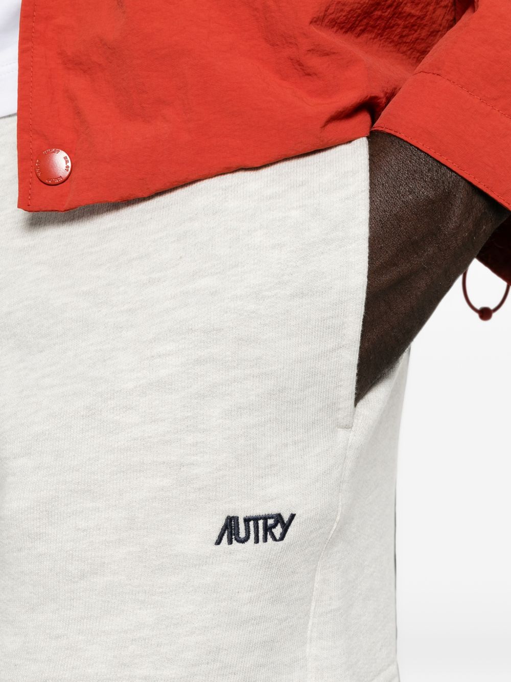 EMBROIDERED LOGO SHORTS SHPW 004MJERSEY MELANGE AUTRY