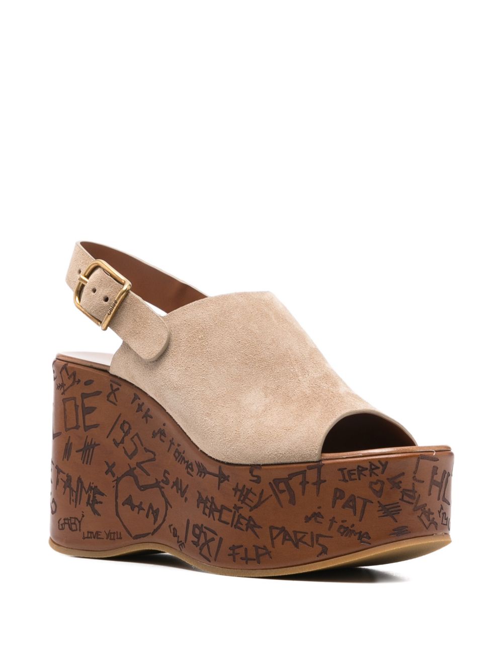 Maxime Wedge Sandals CH25A10GRY 751 CHLOÉ