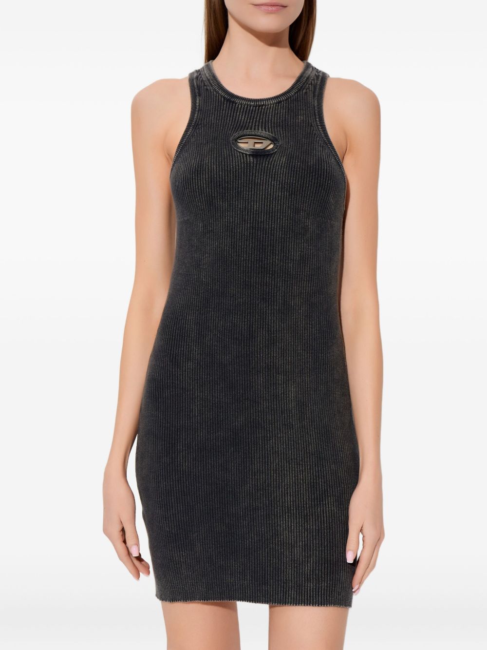 M-Anchorage logo-plaque ribbed mini dress A21698 0AKBQ900 DIESEL