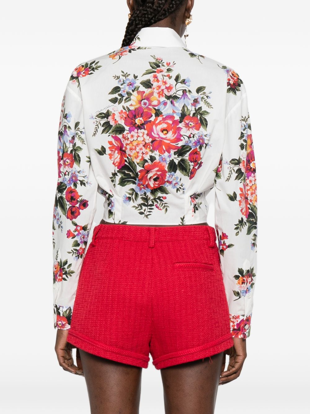 Flower bouquet-print cotton shirt F5T76T HS5UUHA5ZO DOLCE & GABBANA