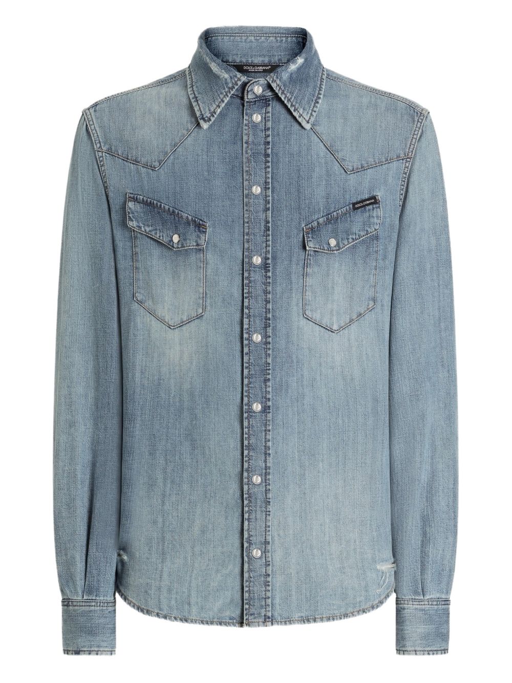 Distressed Western Shirt G5OD5D G8OJ3S9001 DOLCE & GABBANA