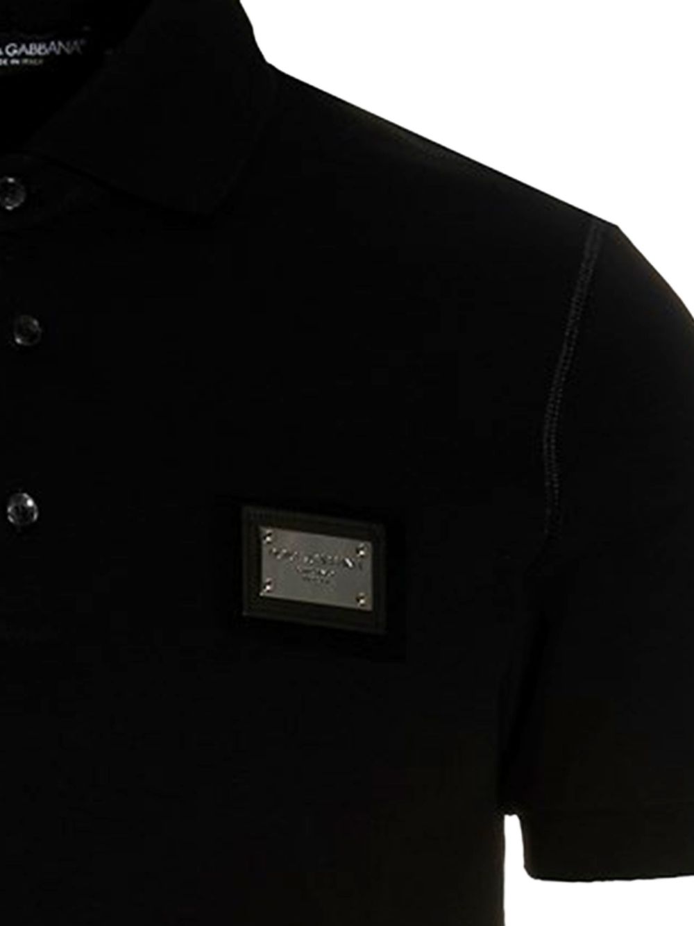 Cotton piquet polo shirt with logo plaque G8PL4T G7P1DN0000 DOLCE & GABBANA