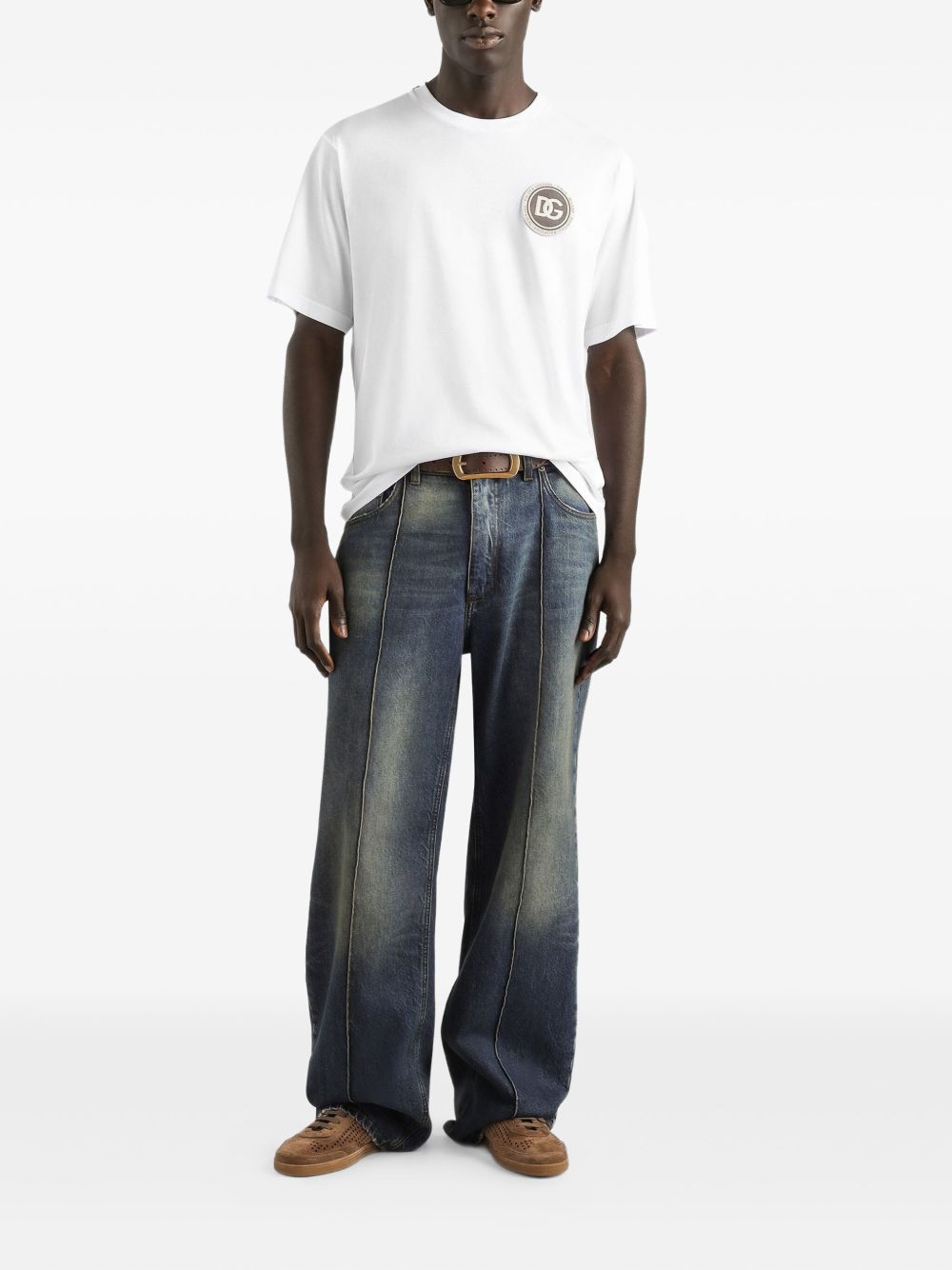 Jersey T-shirt with patch G8PN9Z G7PZFW0800 DOLCE & GABBANA