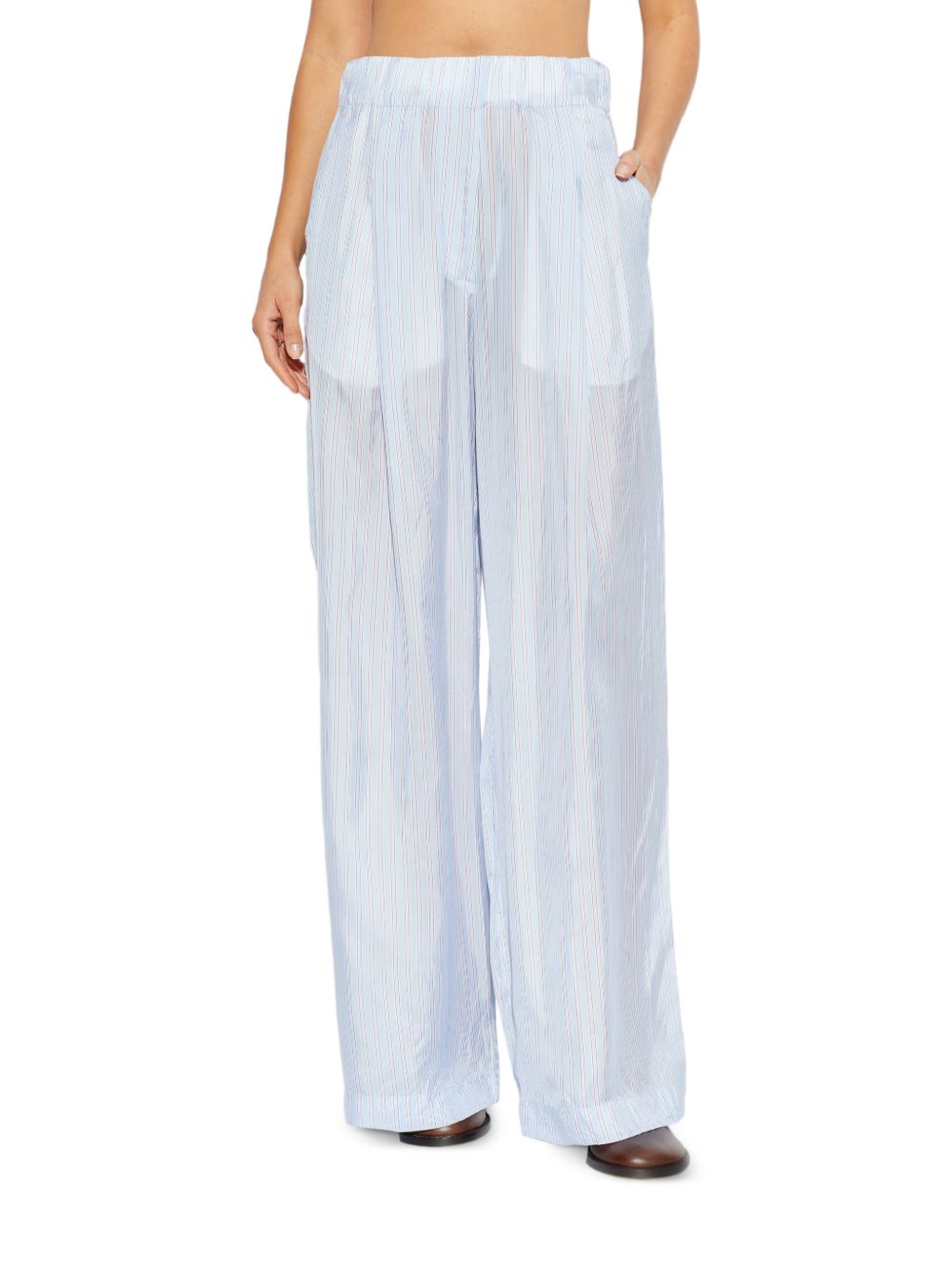 wide-leg trousers in striped twill 130909 3276514 DRIES VAN NOTEN