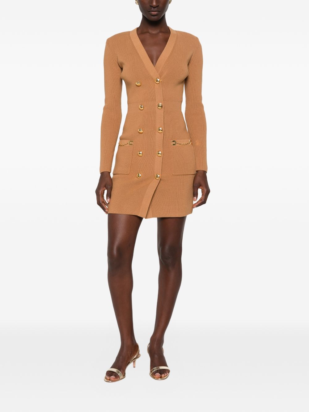 Knit dress with jewel buttons AM80S61E2 AI6 ELISABETTA FRANCHI