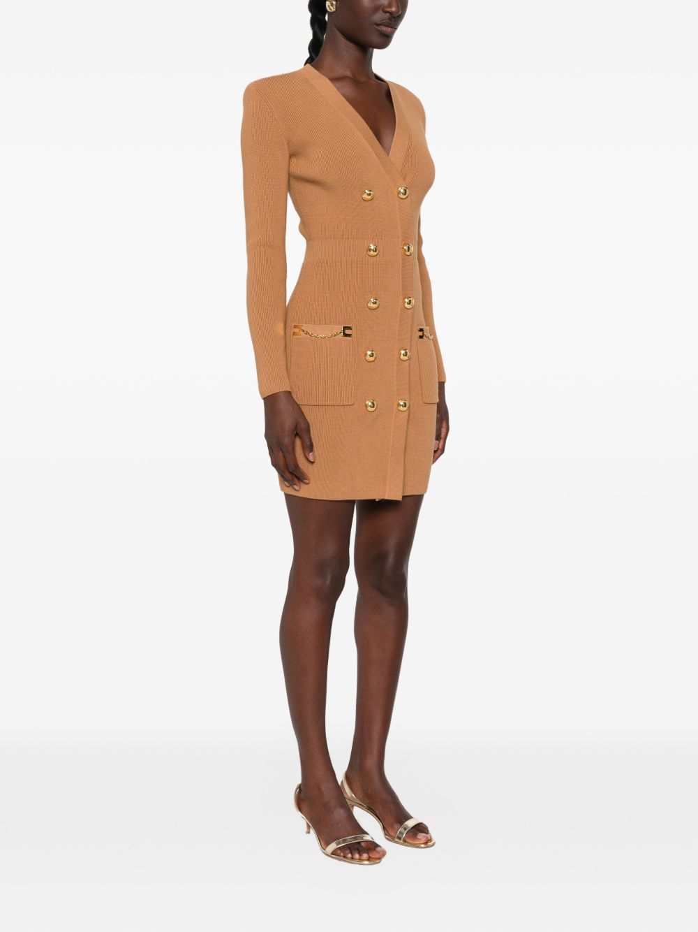 Knit dress with jewel buttons AM80S61E2 AI6 ELISABETTA FRANCHI