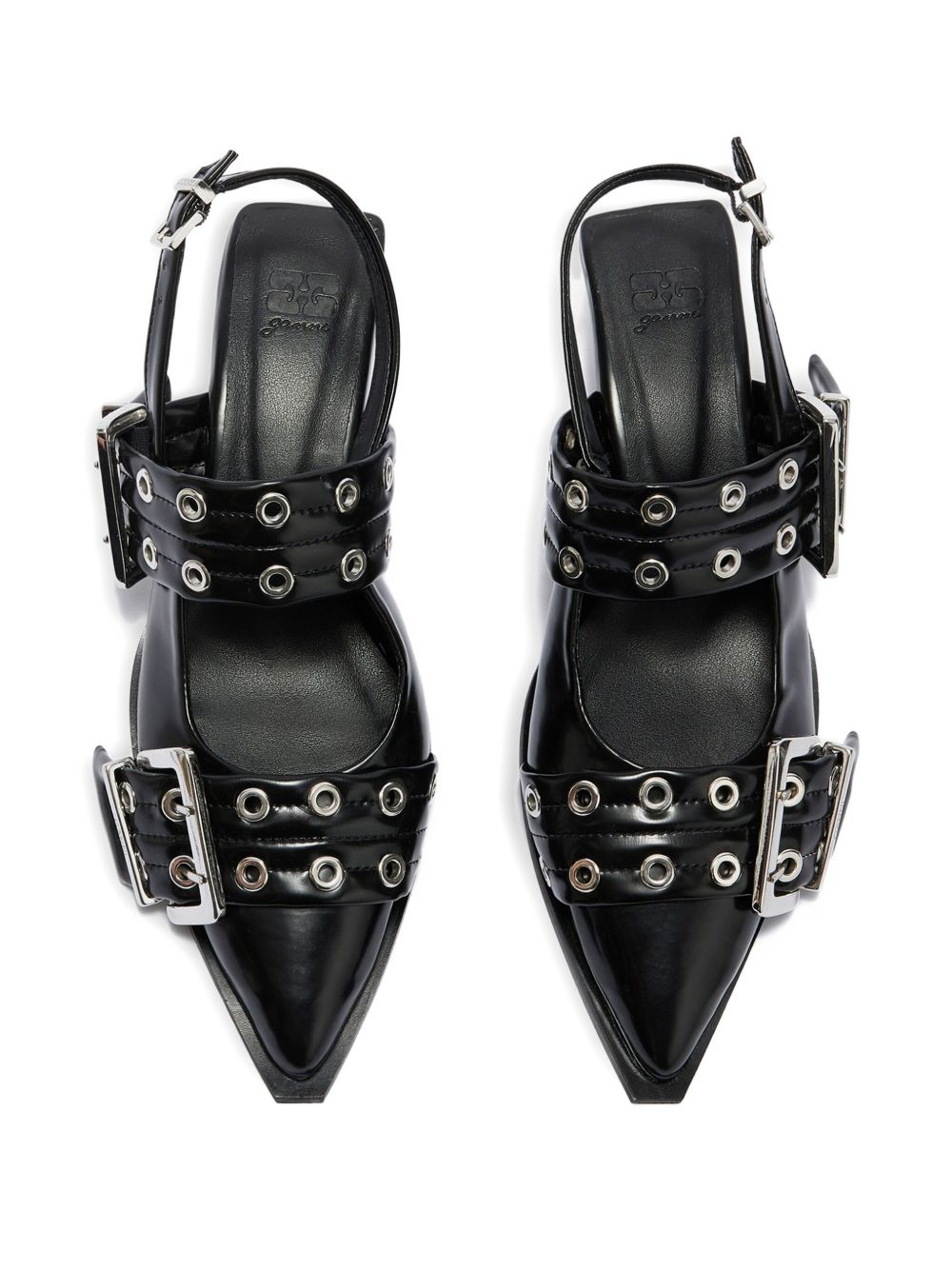 Leather Blend Slingback Pumps B1020092 099 GANNI