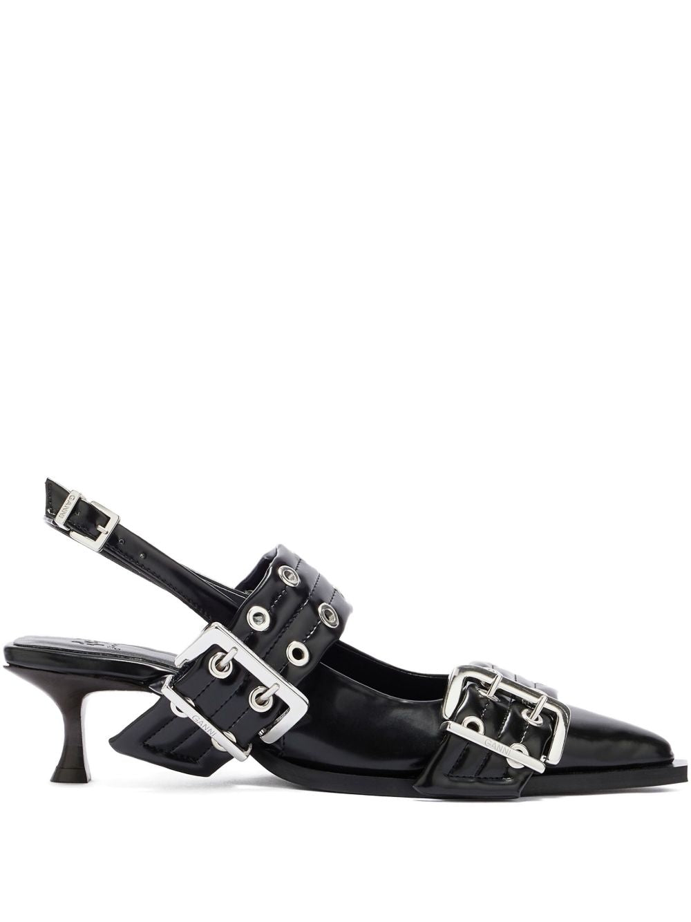 Leather Blend Slingback Pumps B1020092 099 GANNI