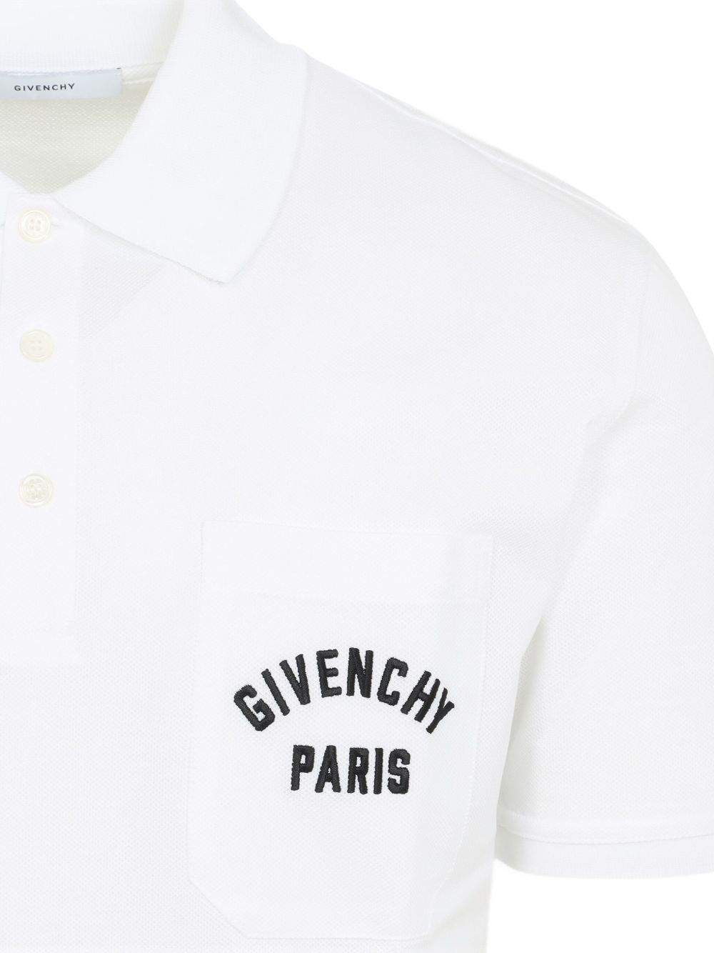 Polo in pique cotton with GIVENCHY Paris embroidery BML00T3YSD 100 GIVENCHY