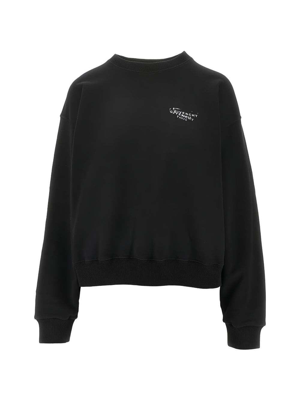 Sweatshirt in fleece with Stamp print BWJ04UP7A7 001 GIVENCHY