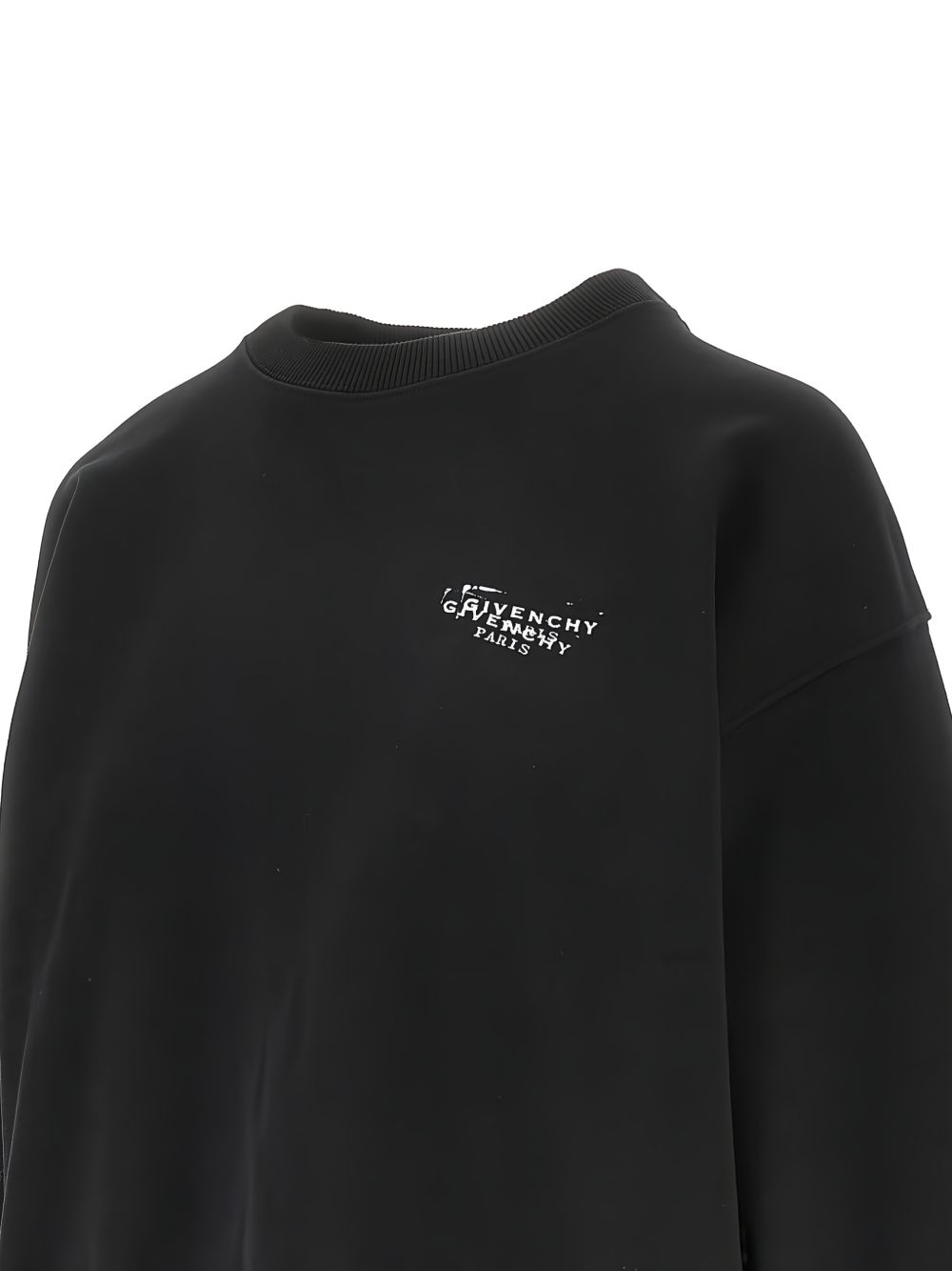 Sweatshirt in fleece with Stamp print BWJ04UP7A7 001 GIVENCHY