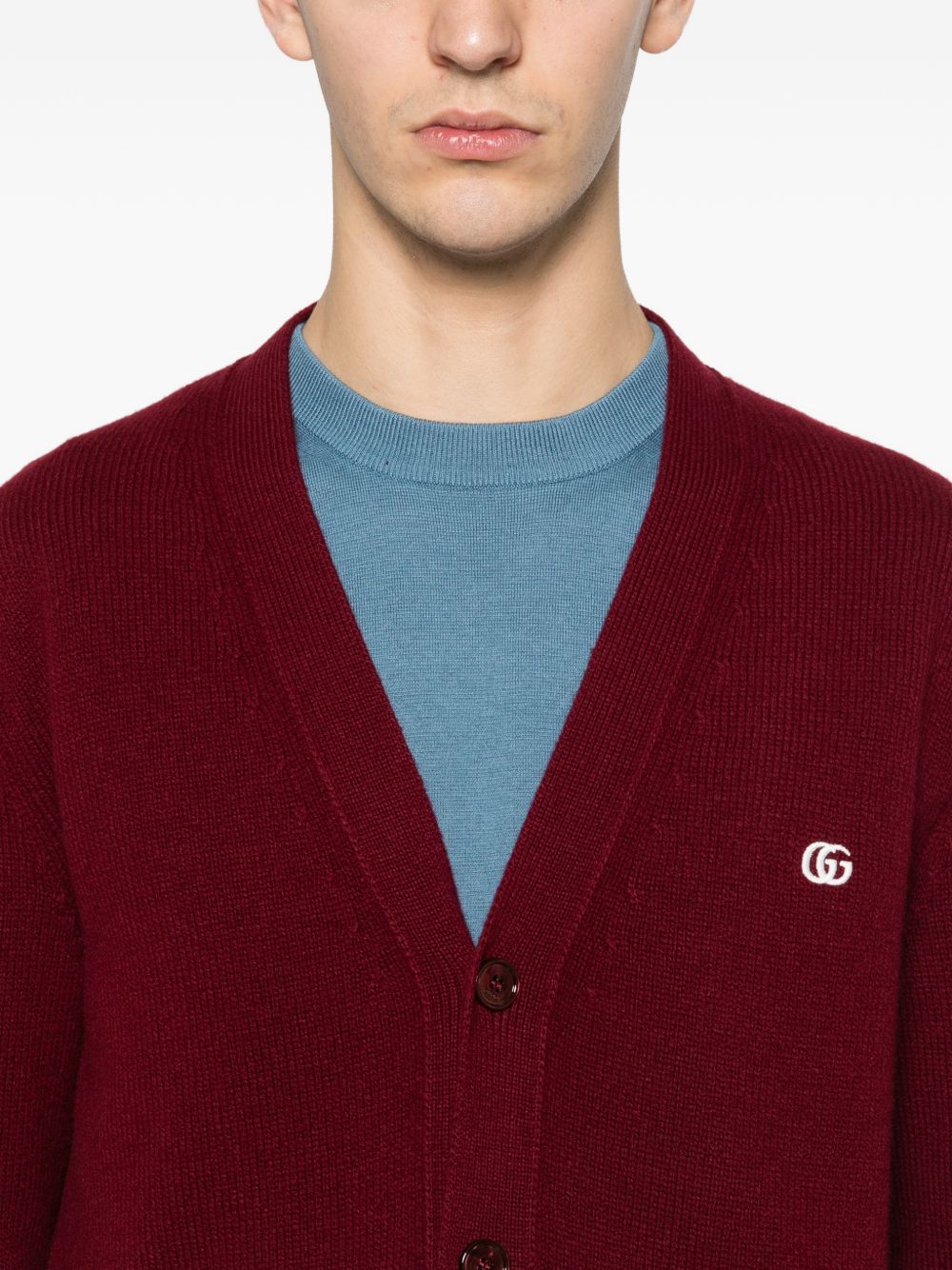 Wool cashmere cardigan with embroidery 815009 XKFAU6013 GUCCI