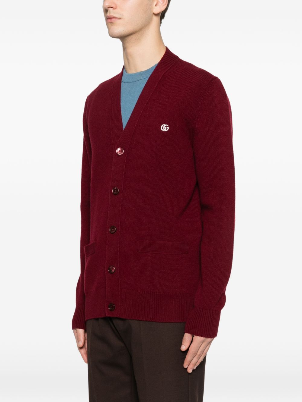 Wool cashmere cardigan with embroidery 815009 XKFAU6013 GUCCI