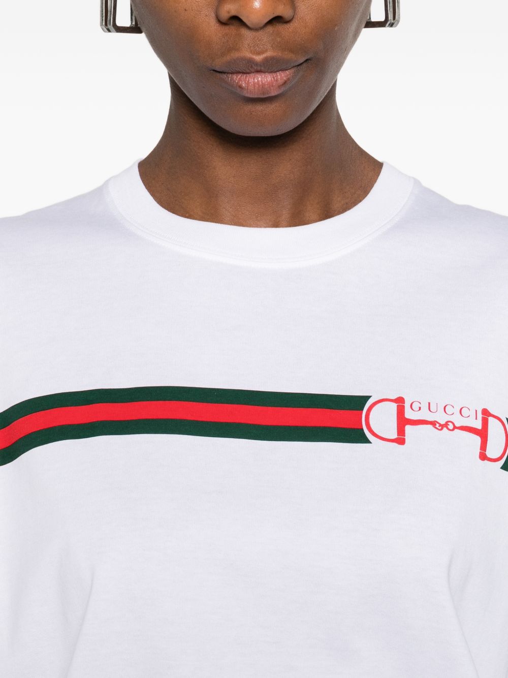 Cotton jersey T-shirt with print 837959 XJHM59081 GUCCI