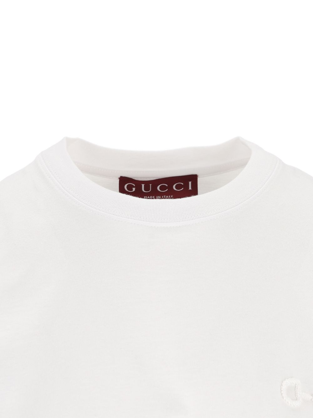 Cotton jersey T-shirt with embroidery 837959 XJHMR9051 GUCCI
